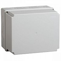 коробка КМ41344 распаячная для о/п 240х195х165 мм² IP55 (RAL7035, монт. плата, кабельные вводы 5 шт) | код. UKO10-240-195-165-K52-55 | IEK