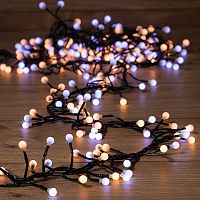 Гирлянда Мишура LED 3 м, темно-зеленый ПВХ, 288 диодов, цвет белый + теплый белый | код 303-608 | NEON-NIGHT