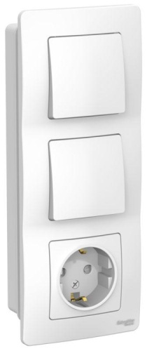 Блок СП Blanca (розетка с заземл. защ. шторки 16А 250В + 1-кл. выкл. + 1-кл. выкл.) бел. | код BLNBS101101 | Systeme Electric Блок СП Blanca (розетка с заземл. защ. шторки 16А 250В + 1-кл. выкл. + 1-кл. выкл.) бел. | код BLNBS101101 | Systeme Electric
