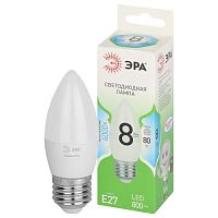 Лампа светодиодная LED 8 Вт 800Лм 4000К свеча нейтральный E27 220-240В LED B35-8W-840-E27 Green Line | код Б0067104 | ЭРА