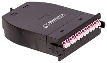 MPO кассета OM4, 12xLC, тип B, низкие потери, черная | код LAN-MCSB-1M-12LC/OM4 | LANMASTER