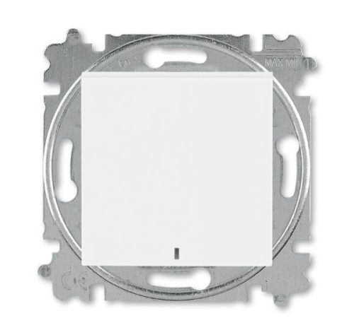 Переключатель одноклавишный с подсветкой ABB Levit ориентационная белый / белый 3559H-A06446 03W | код 2CHH590646A6003 | ABB