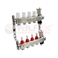 Группа коллекторная 1дюйм х 11 вых. евроконус 3/4дюйм со встроен. расходомерами и регулир. клапанами в сборе нерж. сталь (2) К | код VF.586.0611 | VALFEX