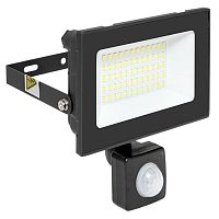 Прожектор светодиодный ДО-50Вт 4000 лм 6500К 230В IP54 с инфракрасным датчиком движения СДО-3004 | код FLL-3004-50D-6500 | EKF