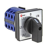 кулачковый переключатель, 7 позиций, 10А | код. pk-1-64-10 | EKF