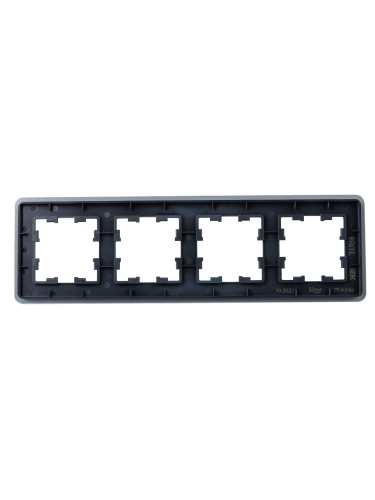 BRITE Рамка 4-мест. РУ-4-2-Бр стекло графит RE IEK | код BR-M42-G-41-K53 | IEK фото 3