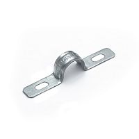 Скоба металлическая двухлапковая усиленная противопожарная СМДУ d14-15 мм (100шт/1200шт уп/кор) Промрукав | код PR13.02411 | ПРОМРУКАВ