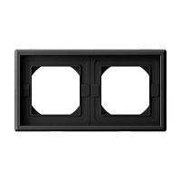 Рамка 2-м ArtGallery IP44 карбон | код GAL441002 | Systeme Electric