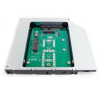 Сменный бокс для 2.5 HDD/SSD/М.2/mSATA AgeStar, SMNF2S, 12,7 мм, металл-пластик, черный | код SMNF2S | AgeStar