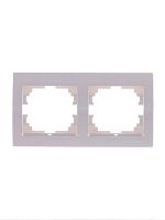 DERIY Рамка 2 поста горизонтальная белый | код 702-0200-147 | Lezard