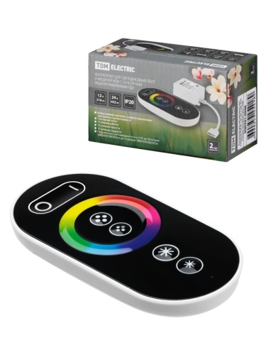 Контроллер для светодиодных лент и модулей RGB-RF-12В-18А-216Вт-IP20, 3 канала, сенсорный пульт, TDM | код SQ0331-0506 | TDM Контроллер для светодиодных лент и модулей RGB-RF-12В-18А-216Вт-IP20, 3 канала, сенсорный пульт, TDM | код SQ0331-0506 | TDM