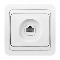 CLASSIC Розетка телефонная скрытая белая | код 1151421 | Powerman