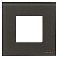 Zenit Рамка 1 пост 2 модуля стекло графит | код N2271 CF | ABB