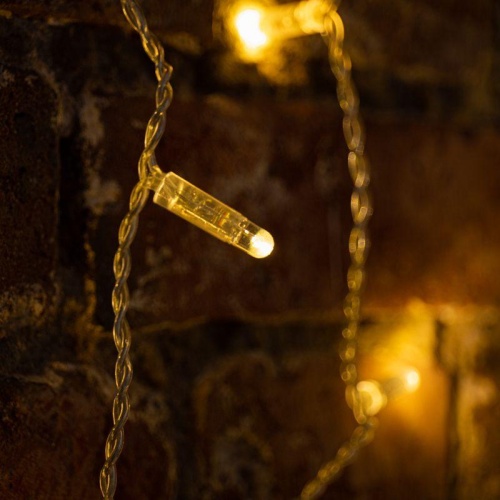 Гирлянда светодиодная "Светодиодный Дождь" 2х3м 600LED тепл. бел. 90Вт 230В IP65 эффект мерцания провод силикон. прозр. (нужен шнур питания 303-500-1) Neon-Night 235-326 фото 3