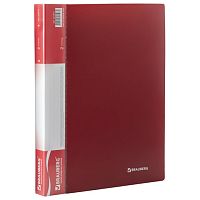 Папка на 2 кольцах BRAUBERG Стандарт, 25 мм, красная, до 170 листов, 0,8 мм, 221614 | код 221614 | BRAUBERG