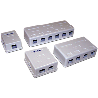 Настенная коробка 4 порта для Keystone | код TWT-SA4-WH | TWT