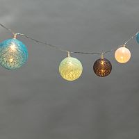 Тайские фонарики Северное сияние 3,5 м, прозрачный ПВХ, 20 LED, теплый белый, питание 2 х АА (батарейки не в комплекте) | код 303-086 | NEON-NIGHT