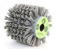 Щетка Д110x100x19+4 паза, ворс полимер-абразив P46 по дереву для щеточных шлиф машин с валом Д19+4 (3-382) | код FEL110100P46PGR | Cazzola