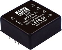 Источник питания DC-DC, 25Вт, вход 36…72В, выход ±5В/±250…±2500мА, рег.вых±10% изоляция 1000В DC, 50.8х50.8х21мм., -25С…+85С, дист. упр. | код DKA30C-05 | MeanWell