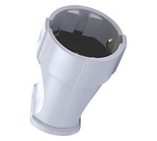 Штепсель 1 гнездо с заземлением белый | код 10003 | Makel