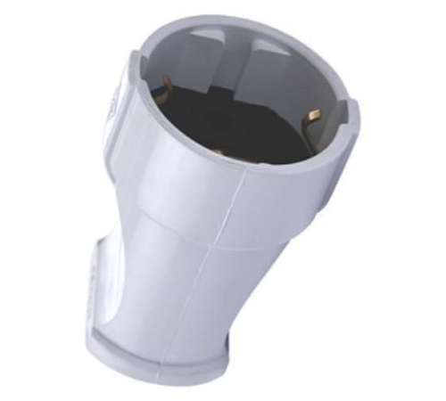 Штепсель 1 гнездо с заземлением белый | код 10003 | Makel