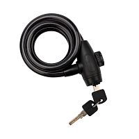 Тросовый замок взломостойкий для велосипедов и колясок с ключом 100 см черный | код 79-0306 | ЧЕТЫРЕ СЕЗОНА