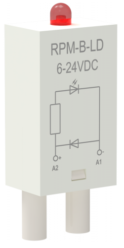 Модуль защиты для реле диод+светодиод 6-24В DC ONI | код RPM-B-LD-DC6-24V | ONI