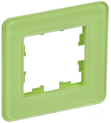 BRITE Рамка 1-мест. РУ-1-2-Бр стекло эко грин RE IEK | код BR-M12-G-41-K06 | IEK BRITE Рамка 1-мест. РУ-1-2-Бр стекло эко грин RE IEK | код BR-M12-G-41-K06 | IEK