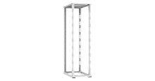 Стойка монтажная двухрамная с разборной рамой 19, 47U, Ш600xВ2217xГ1000мм, с крышей, в разобранном виде, серый | код TRD-476010-R-GY | TLK