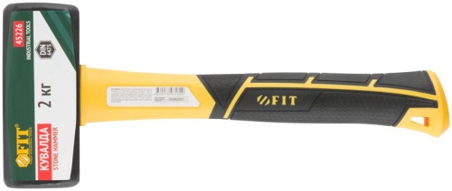 Кувалда кованая, фиберглассовая усиленная ручка Профи 2,0 кг | код 45226 | FIT фото 6