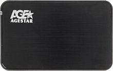 Внешний корпус для HDD/SSD AgeStar 3UB2A8-6G SATA III USB3.0 пластик/алюминий черный 2.5 | код 763934 | AgeStar