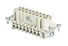 Вилочная контактная вставка REVOS, Size 16, винтовая фиксация, 16 полюсов + РЕ, 690 V, 16 A, материал контактов: медный сплав, тип покрытия контактов: олово | код 72.310.1653.0 | Wieland