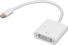 Переходник miniDisplayPort (m) DVI (f) белый | код 557182 | NONAME