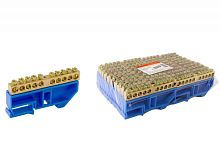 Шина N нулевая 6,5x9мм 40/2 (40 групп/крепеж по краям) до 80А | код 2007 | ONKA