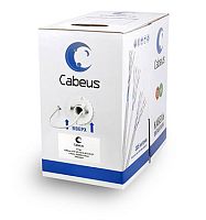 Cabeus UTP-4P-Cat.6-SOLID-GY Кабель витая пара UTP (U/UTP), категория 6, 4 пары (23 AWG), одножильный, PVC нг(А)-LS, серый (305 м) | код 7178c | Cabeus