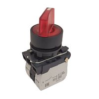 Переключатель КПЕ1110РЛ-24В-красный-1но+0нз-ручка-фикс-2поз-индикатор-IP40-КЭАЗ | код 354422 | КЭАЗ