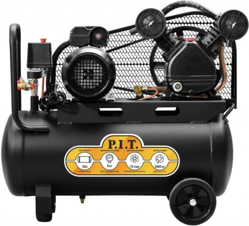 Компрессор поршневой P.I.T. PAC50-C2 масляный 170л/мин 50л 2000Вт черный/красный | код 2011556 | P.I.T. Компрессор поршневой P.I.T. PAC50-C2 масляный 170л/мин 50л 2000Вт черный/красный | код 2011556 | P.I.T.