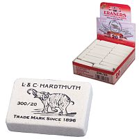 Ластик KOH-I-NOOR Слон 300/20, 45х32х12 мм, белый, прямоугольный, натуральный каучук, 0300020024KDRU | код 224322 | KOH-I-NOOR