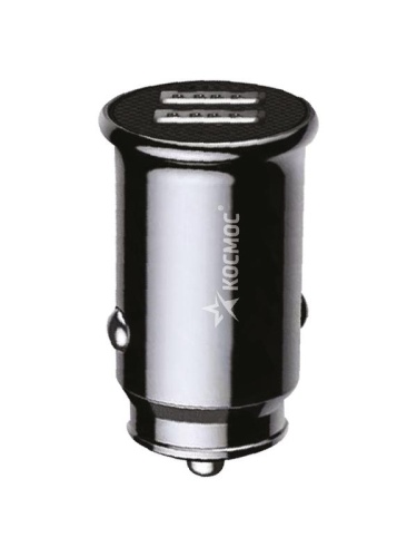 Зарядное устройство от прикуривателя автомобиля 2хUSB 18Вт | код KCCH18WUSB2 | КОСМОС