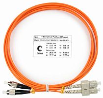 Cabeus FOP-62-SC-FC-20m Шнур оптический duplex SC-FC 62,5/125 mm 20м LSZH | код 8435c | Cabeus