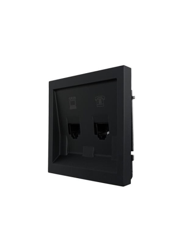 ZIMA Розетка компьютер+телефон черный бархат с модулем Cat 6 LEZARD | код 704-4288-144 | LEZARD фото 5