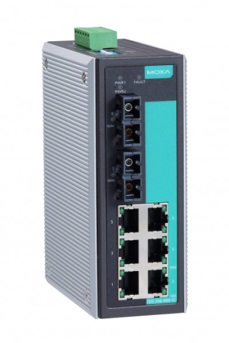 Коммутатор EDS-308-MM-SC-T Ethernet Switch,with 6 10/100BaseTx ports, 2 multi mode 100Fx,t:-40/+75C | код 00-01143362 | MOXA