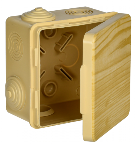 Коробка расп. КМ 80х80х50мм о/к IP54 7 вв. сосна IEK | код UKO31-080-080-050-K34-54 | IEK