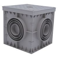 Распределительная коробка без крышки 200x200x200мм, 4 вывода, пластик, серый цвет | код CP202021 | CETINKAYA PANO