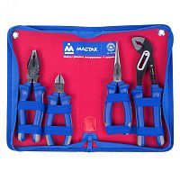 Набор пассатижей и бокорезов в футляре на молнии 4 предмета | код 03-4Z | Мастак