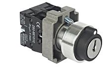 Переключатель BG53 черный 2 положения с замком возвратный 2NO IP20 HLT | код 085-17-092 | HLT