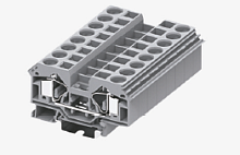 216911 Клемма ТА 1-1 проходная плоско-пруж зажим, с подключением прямого типа, сеч. 16мм2, сер., шт | код 216911 | SUPU