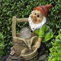 Фонтан настольный Гном Хозяин 31 см (4/32) GANF-02 | код Б0043458 | GREEN APPLE