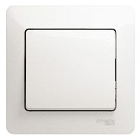 Выключатель 1-клавишный GLOSSA, скрытый монтаж, перламутр | код. GSL000612 | Schneider Electric