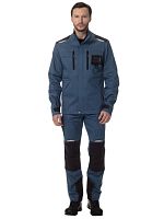 Костюм мужской Палермо брючный, цвет серый с черной отделкой, р. 112-116/182-188 | код 174786 | Авангард